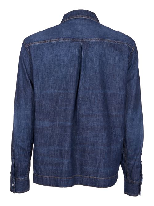 Monogram denim sports jacket PALM ANGELS | PMYE049R24DEN0014503